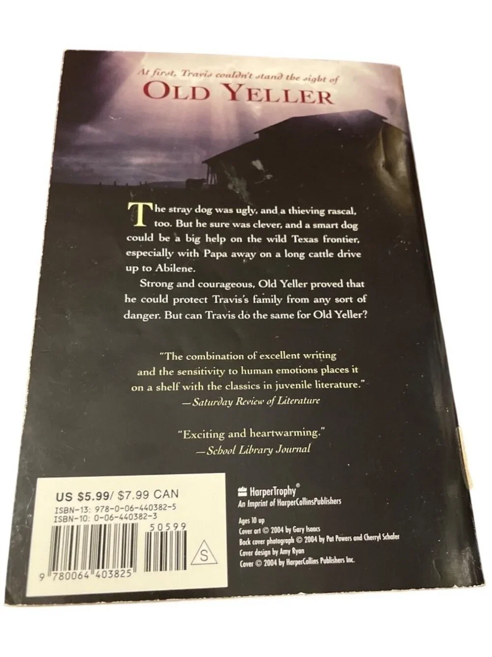 Vintage Old Yeller By Fred Gipson Paperback Book 2004 Juvenile Fiction 10+